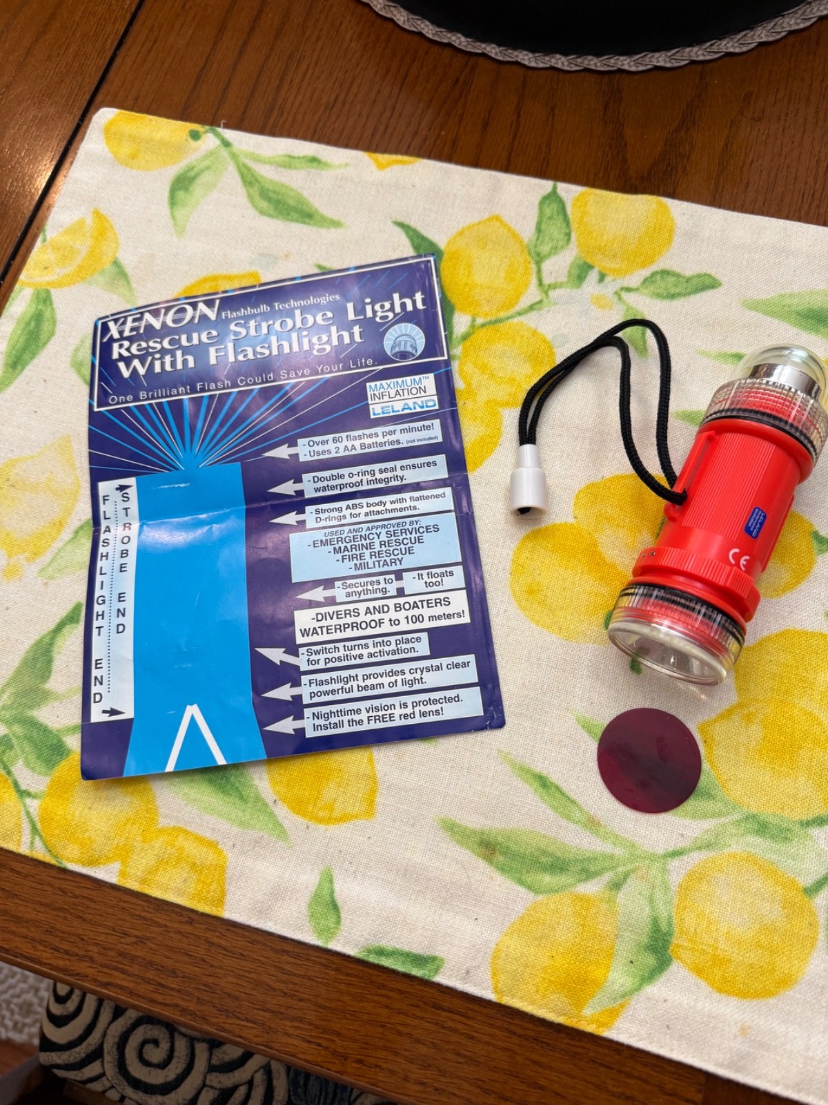 LELAND Emergency Strobe Light (ESL II) & Flashlight Scuba Diving