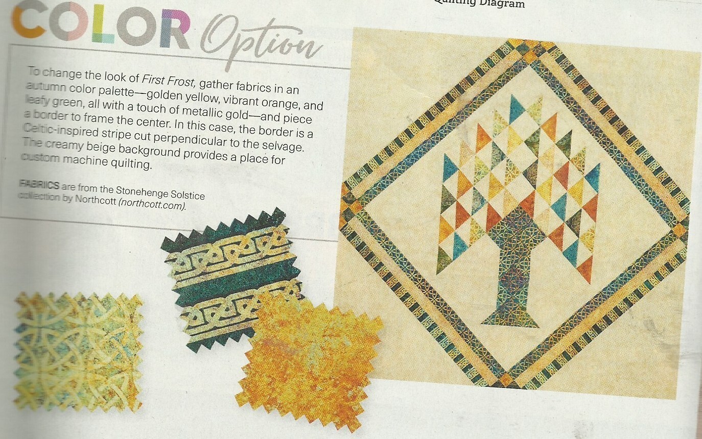 C0265 FIRST FROST QUILT PATTERN/INSTRUCTIONS