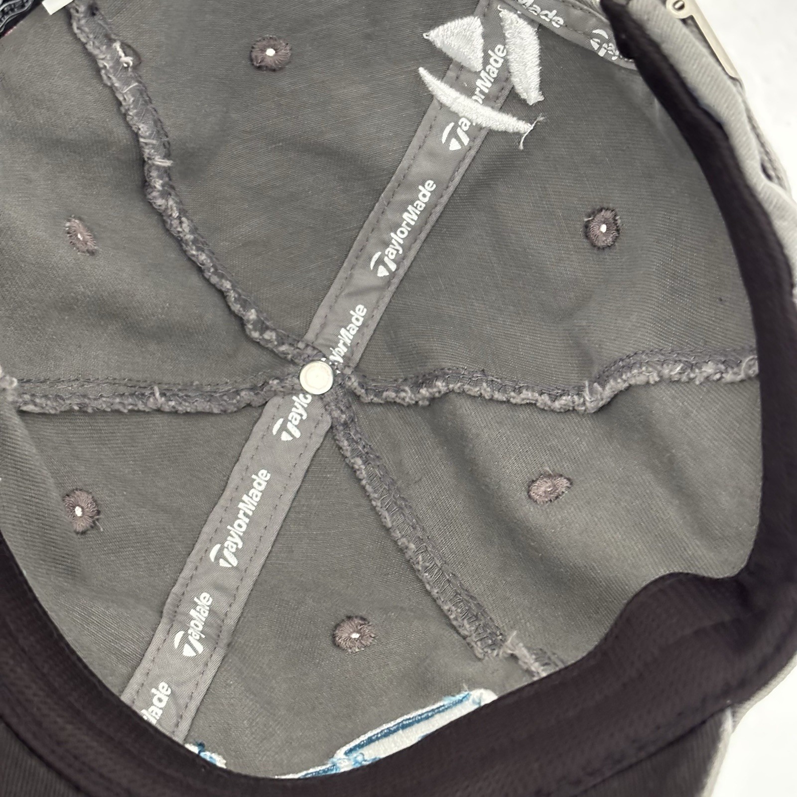 Taylormade Hat Gray Blue Tmax Gear Cotton Adjustable Strap Cap