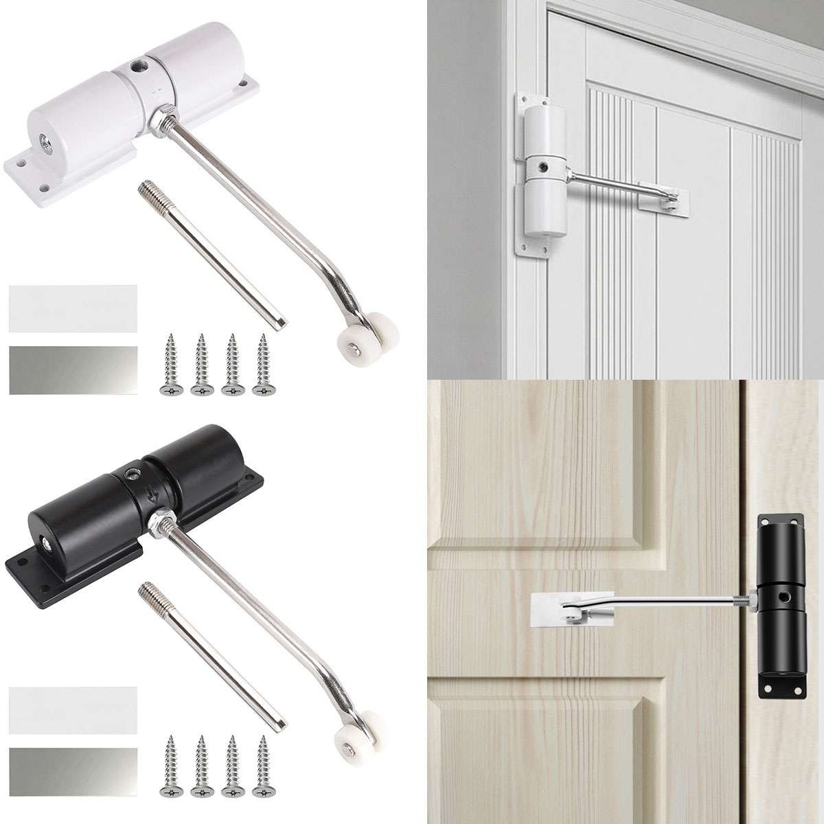 Automatic Door Closer Zinc Alloy Safety Spring Door Closer Adjustable 30 kg