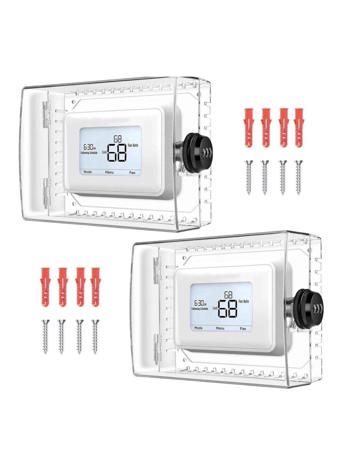 2 PCS Large  Wall Thermostat Lock Box with Combination Lock 5" H x 6" NEW IN BOX