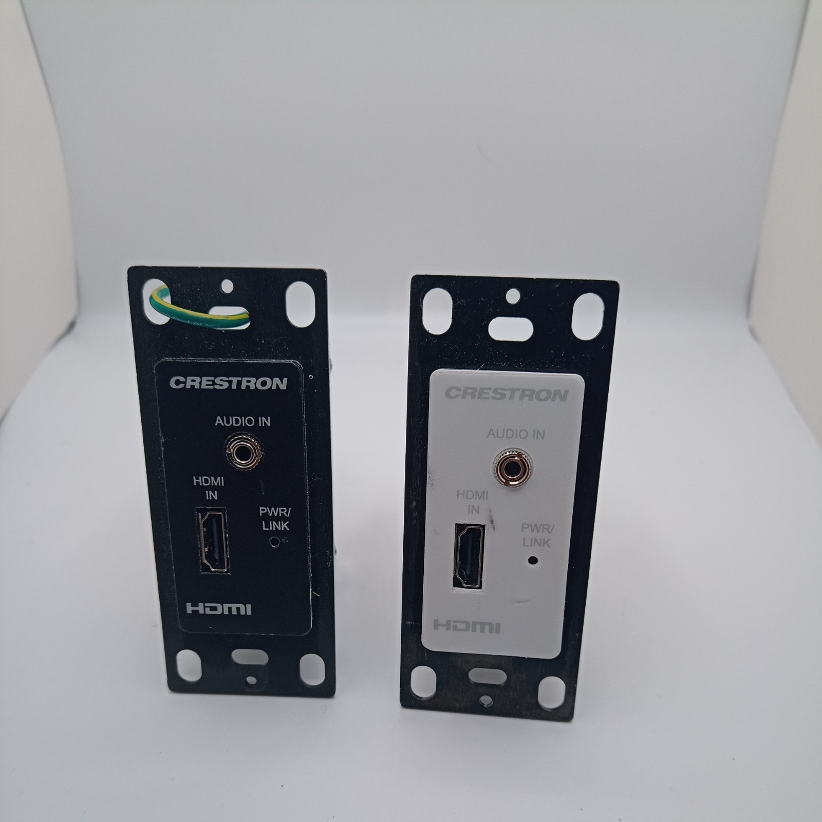 Lot of 2 Crestron HD-TX4-C-B HD-TX4-C-W HDMI HDBaseT Wall Plates