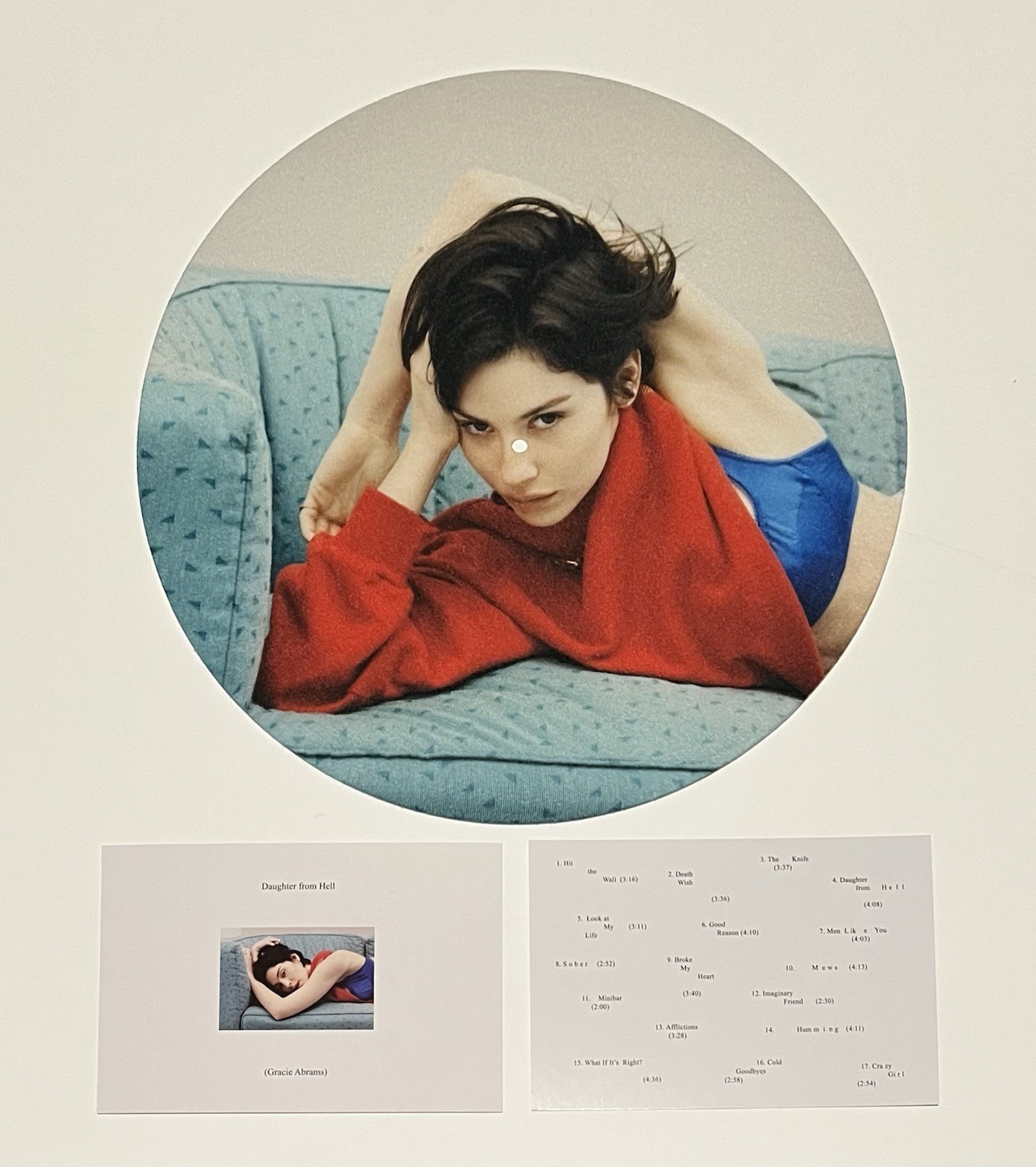 GRACIE ABRAMS Daughter From Hell Turntable Slip Mat + 2 Postcards