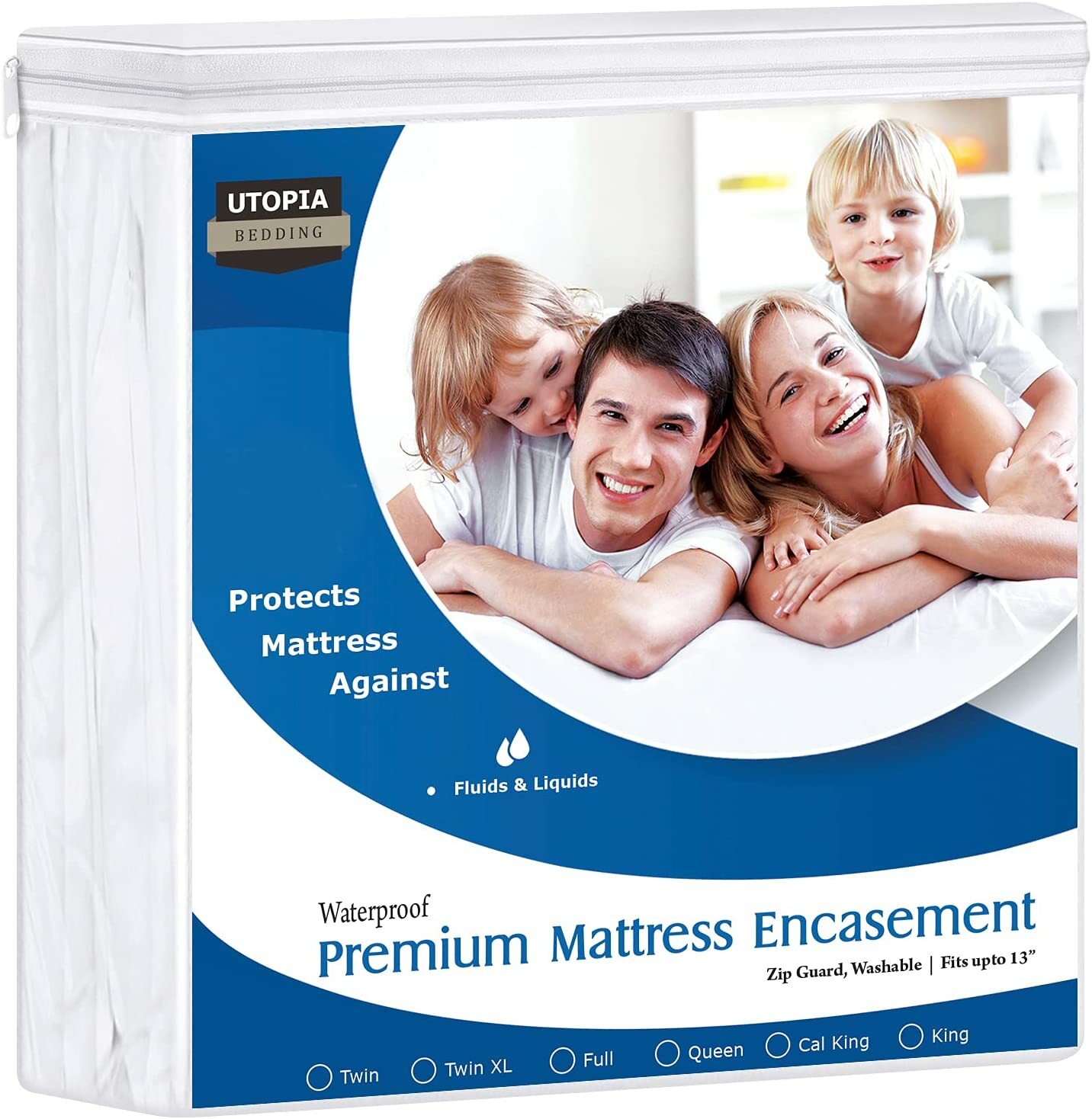 Premium Mattress Zippered Encasement Waterproof Cover Utopia Bedding