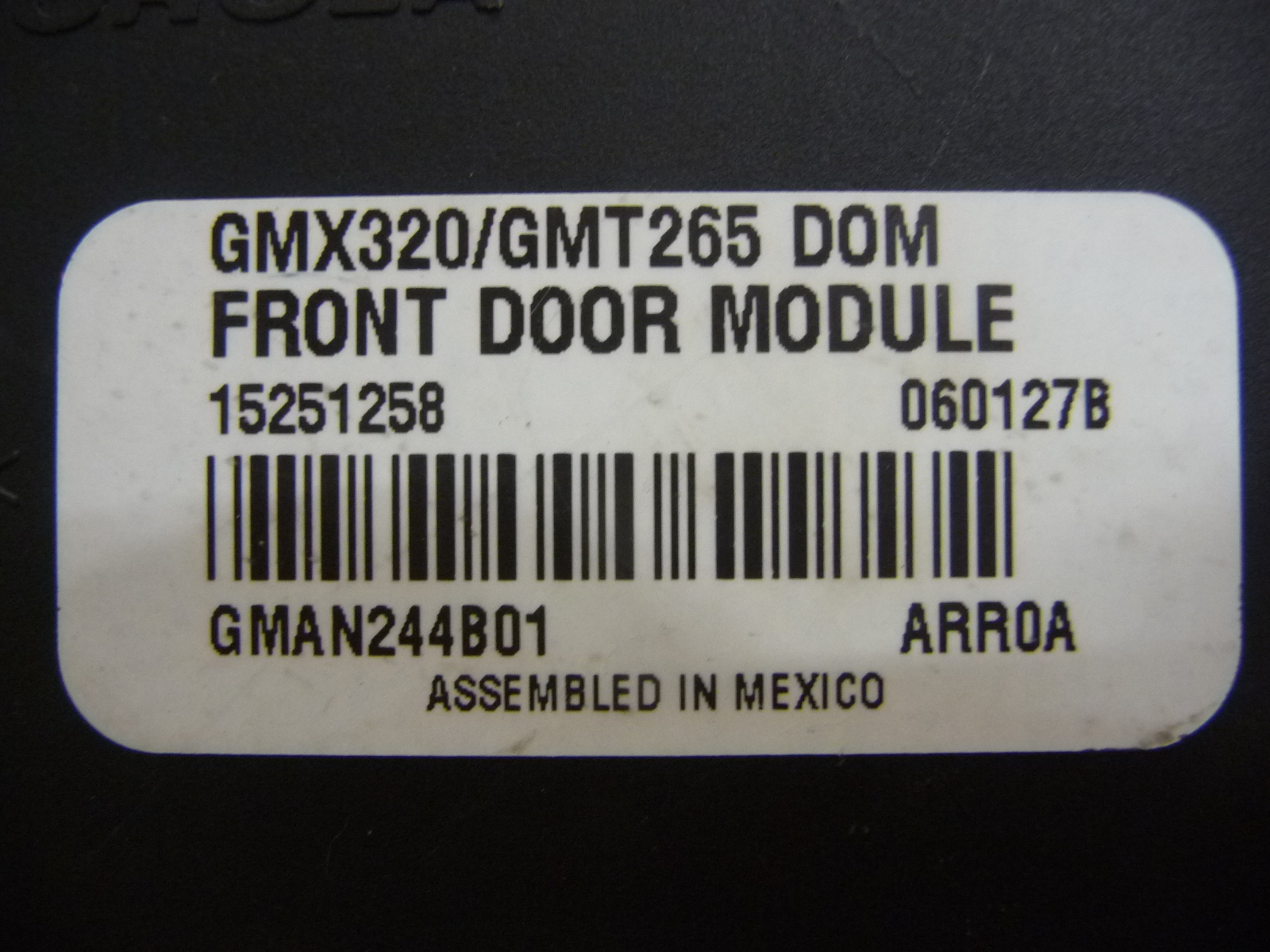 06 07 CADILLAC CTS SRX MULTIFUNCTION FRONT DOOR CONTROL MODULE 15251258 OEM