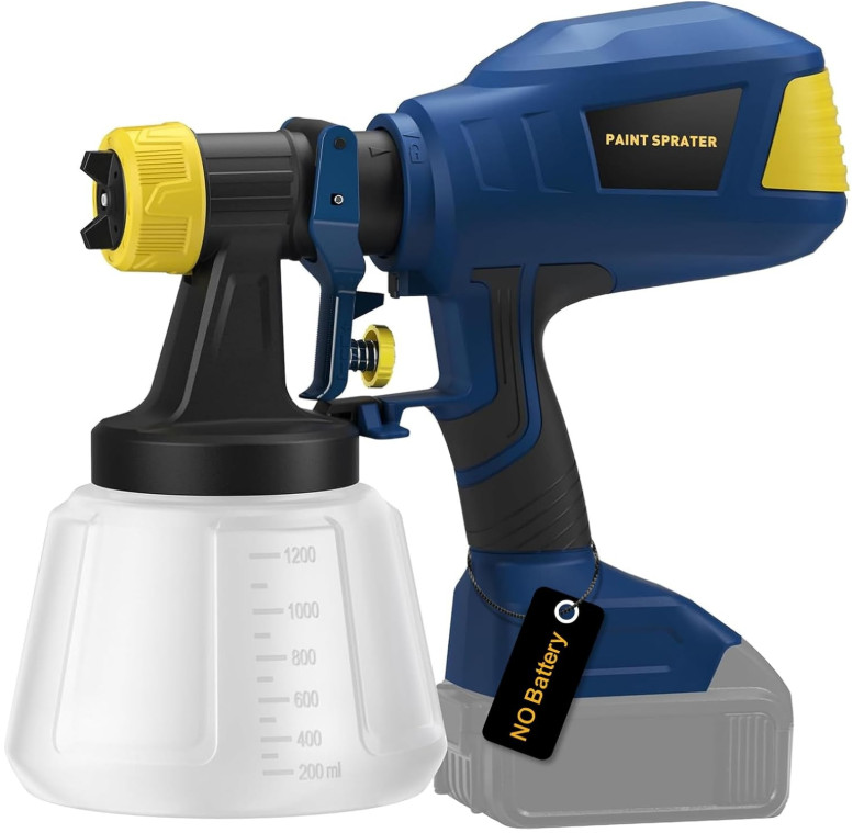 Pistola pintura inalámbrica brushless 4 boquillas 1200ml alto flujo muebles pare