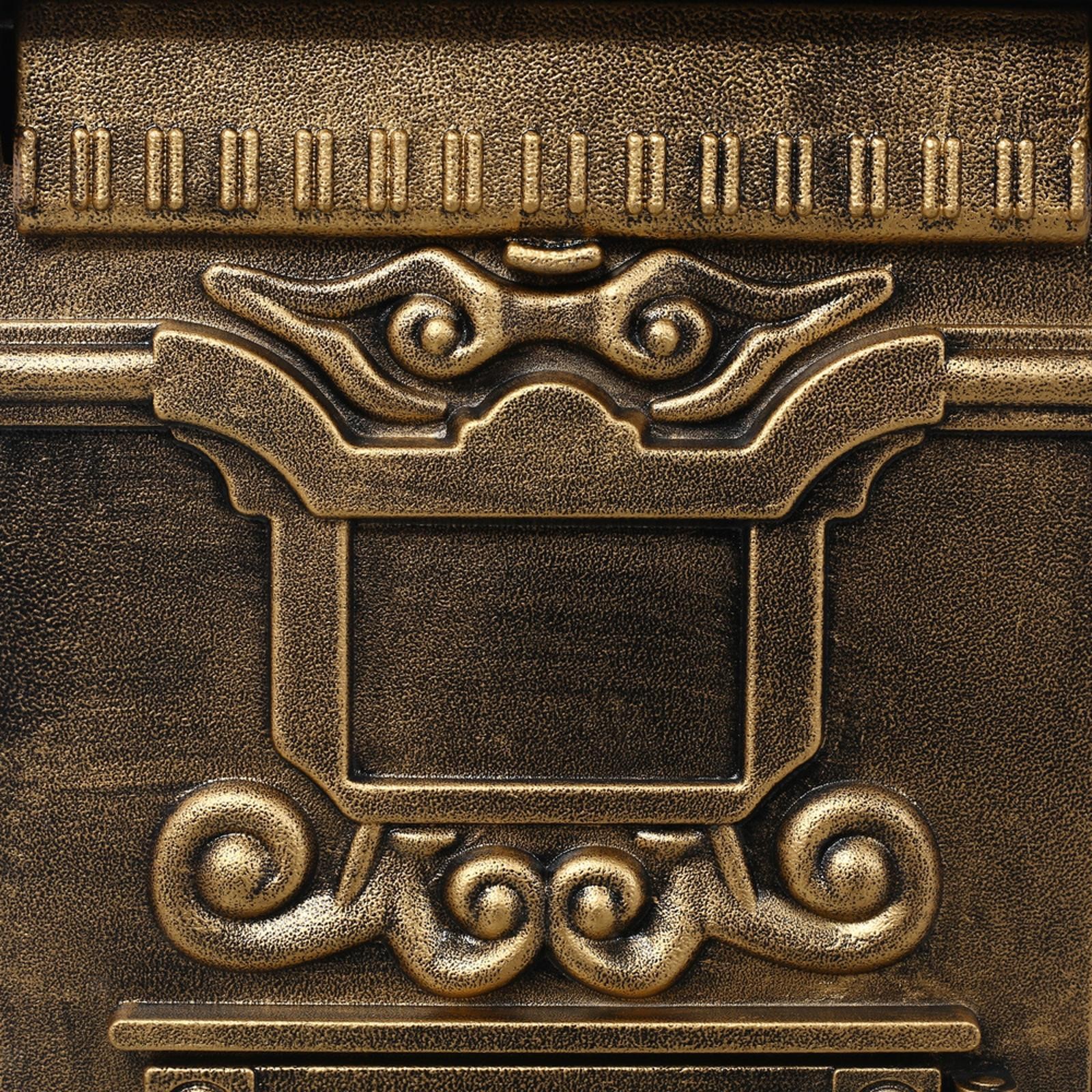 Outdoor Large Mailbox Copper Statue Decorative Postbox Rainproof Parcel Storage