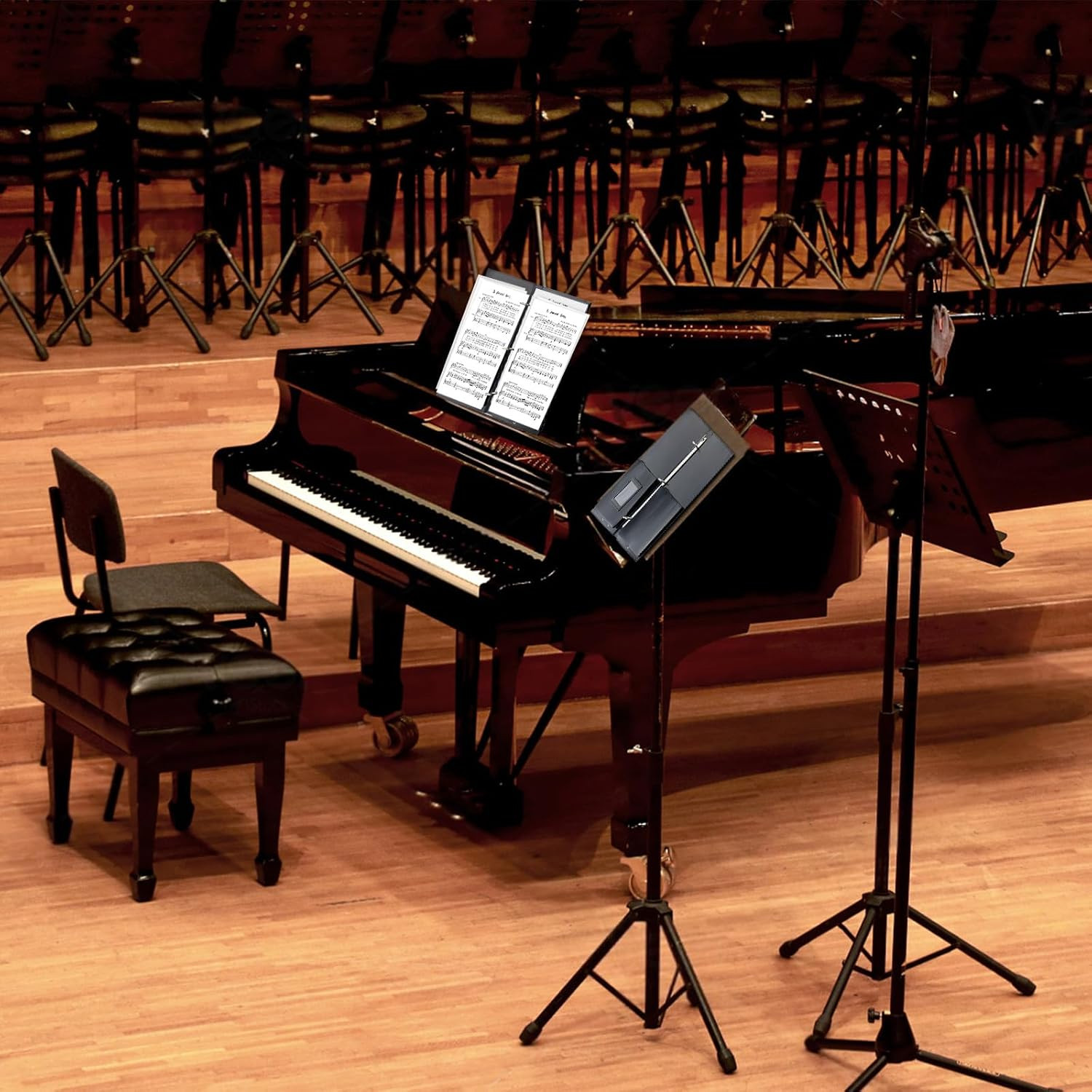 Choir Music Folder with Handle & Strap - Professional Black Choir Folder for Sta