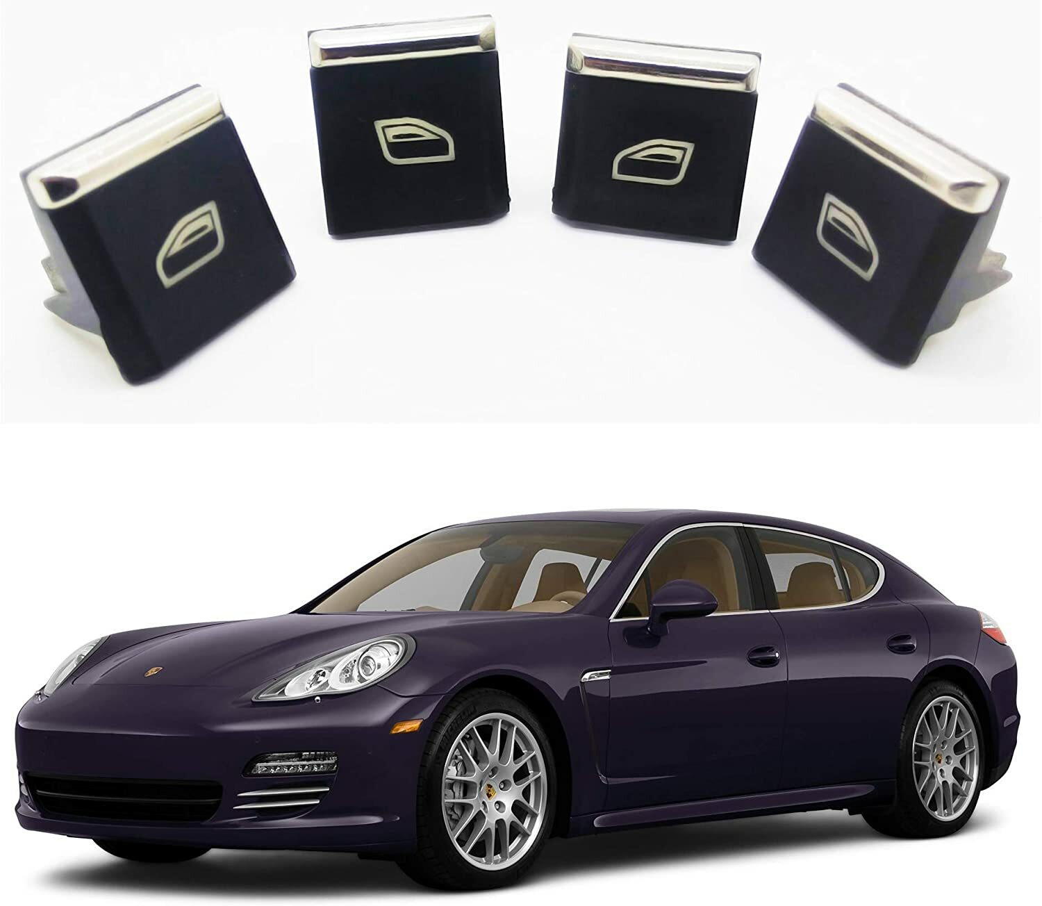 For Porsche Panamera Cayenne Macan Window Master Switch Buttons Caps Cover