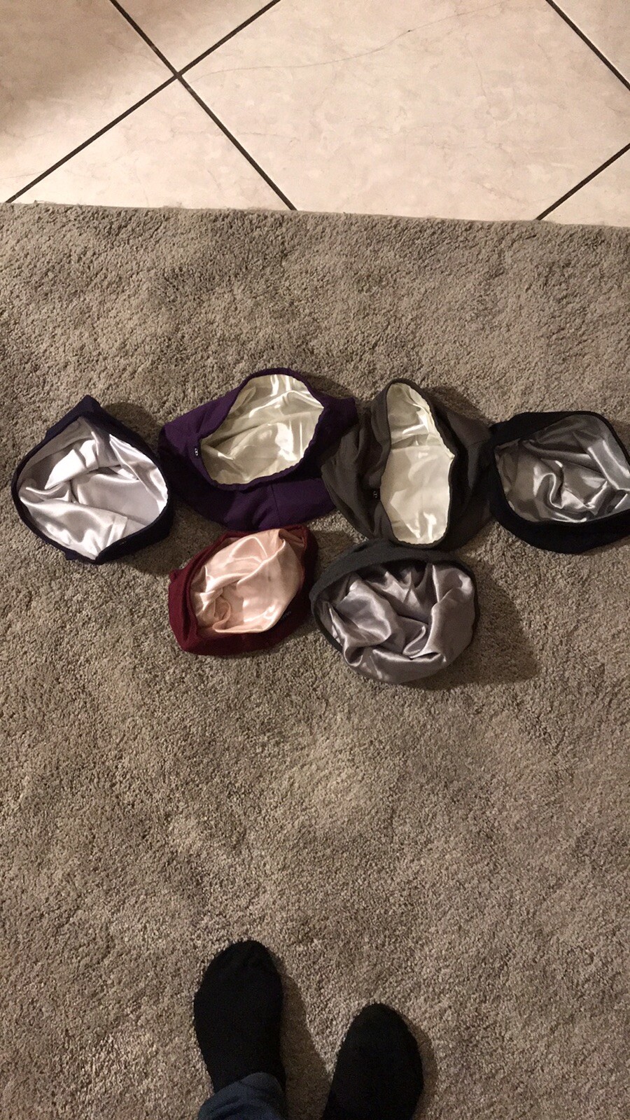 Irregular- Satin Lined Medium Slap Caps Duo Set of Three