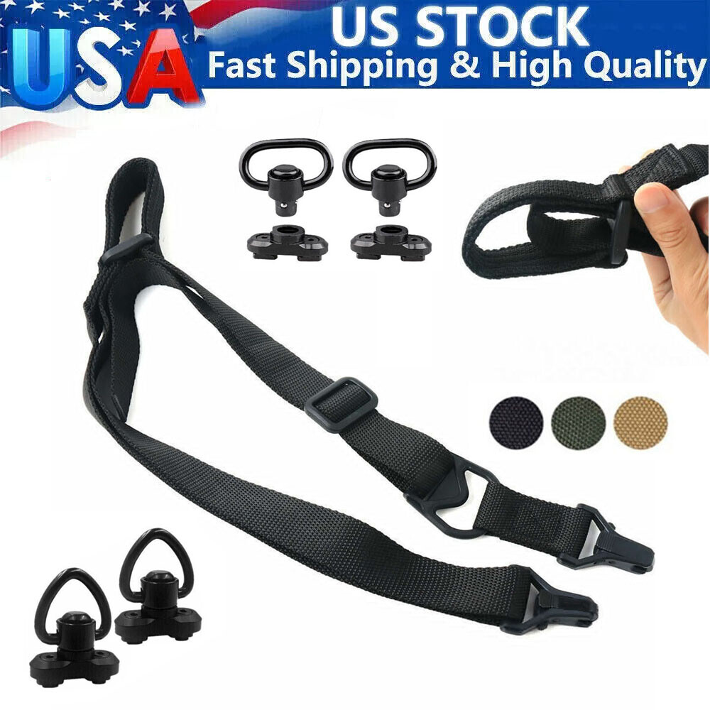 Tactical Quick Detach QD 1 2 Point Multi Mission Rifle Sling M-lok Swivel Mount