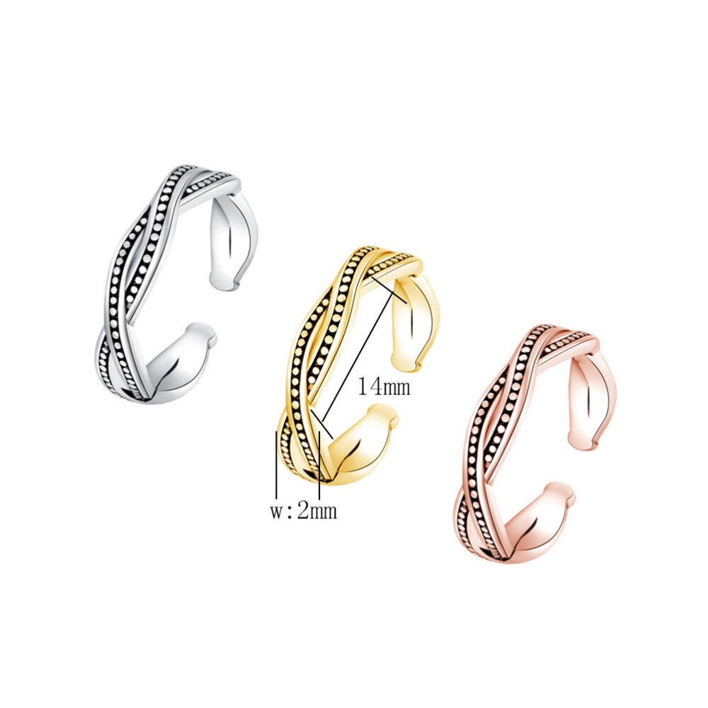 3PCS Adjustable Foot Ring Toe Ring Decoration Creative Knuckle Rings Set