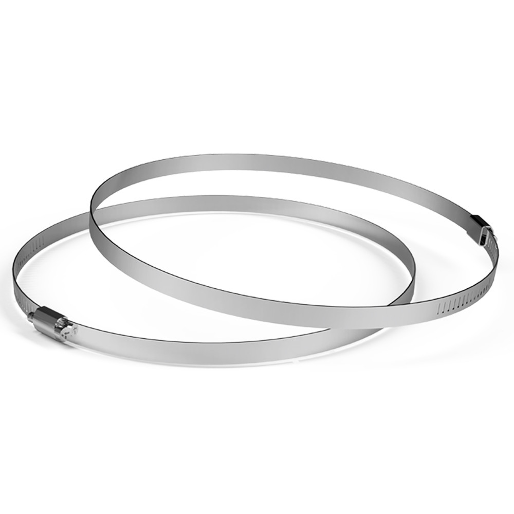 Stainless Steel Clamps, 12-Inch (Pack of 2) for Ducting, Exhaust, Ventilation