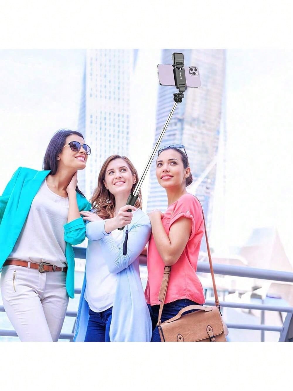 70in Extendable Selfie Stick Tripod w/ Wireless Remote & Fill Light