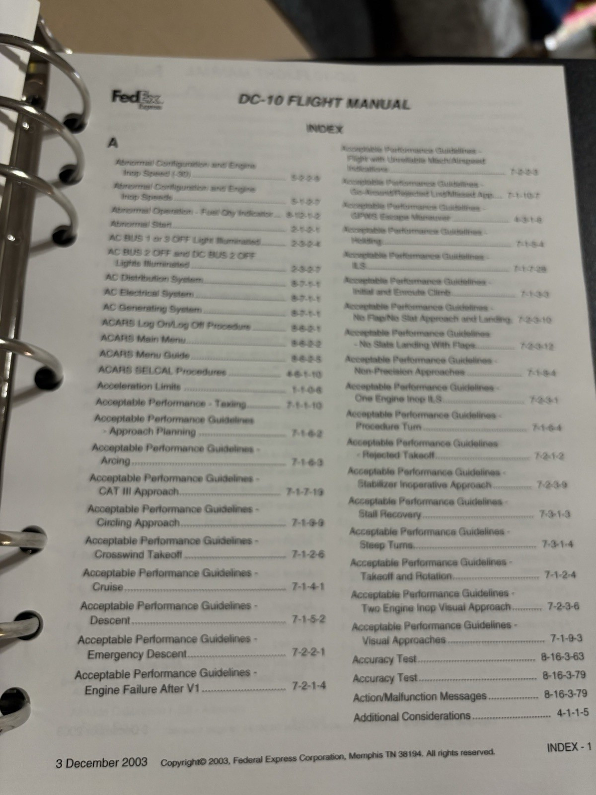 FedEx DC-10 Airplane Flight Manual Training Reference Lot of 3