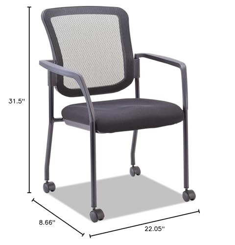 Alera ALE Mesh Guest Stacking Chair, Black