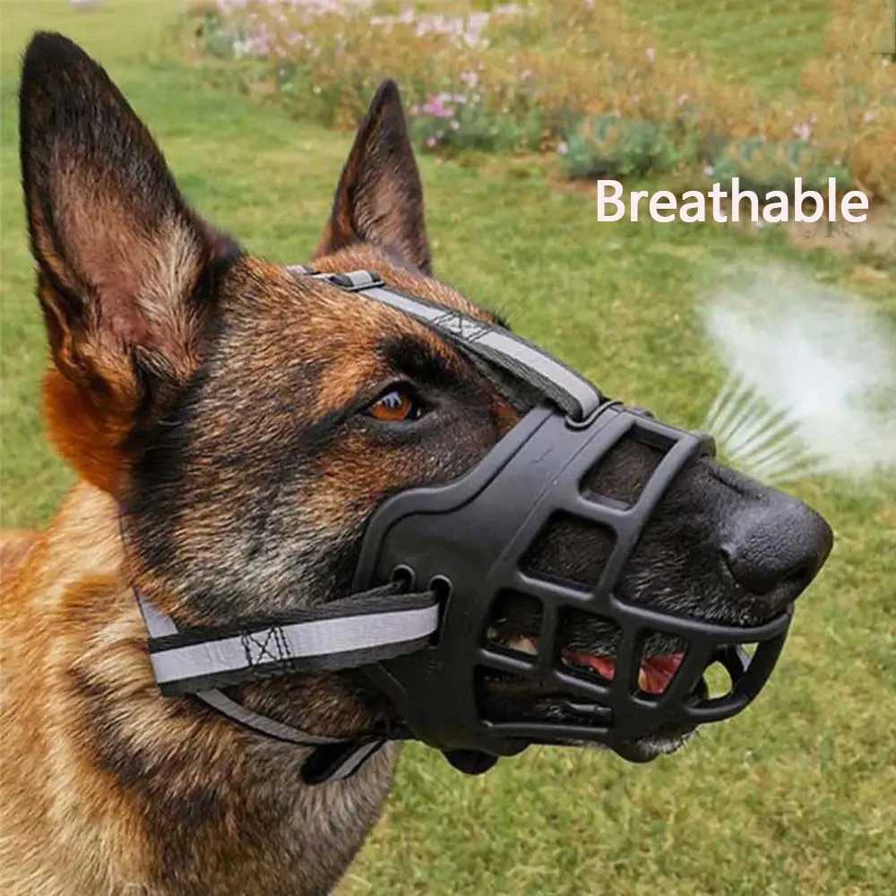 Breathable Dog Muzzle for Medium Large Dogs - Anti-Barking & Training