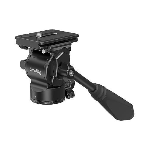 SmallRig Tripod Fluid Head Pan Tilt Head with Quick Release Plate for Arca