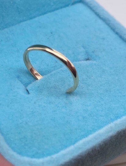 Women's Solid Metal Classy Simple Band Toe Ring 14k Gold Plated 925 Silver