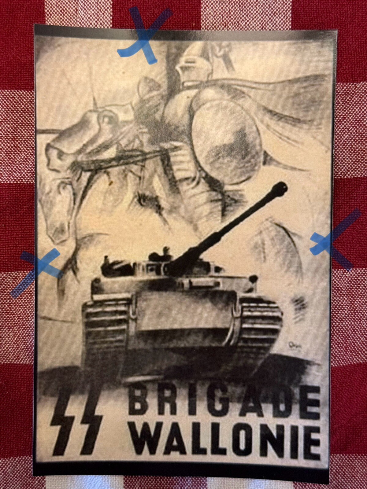4x6 inch WW2 photo repro German Belgian Waloon  Poster Bolt Action Flames of War