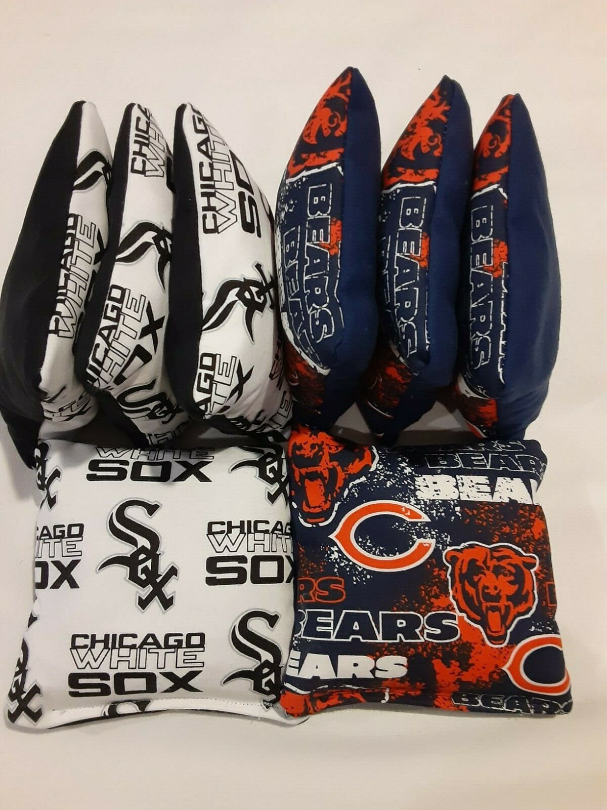 8 Cornhole Bag Set Corn Hole Chicago White Sox and Bears