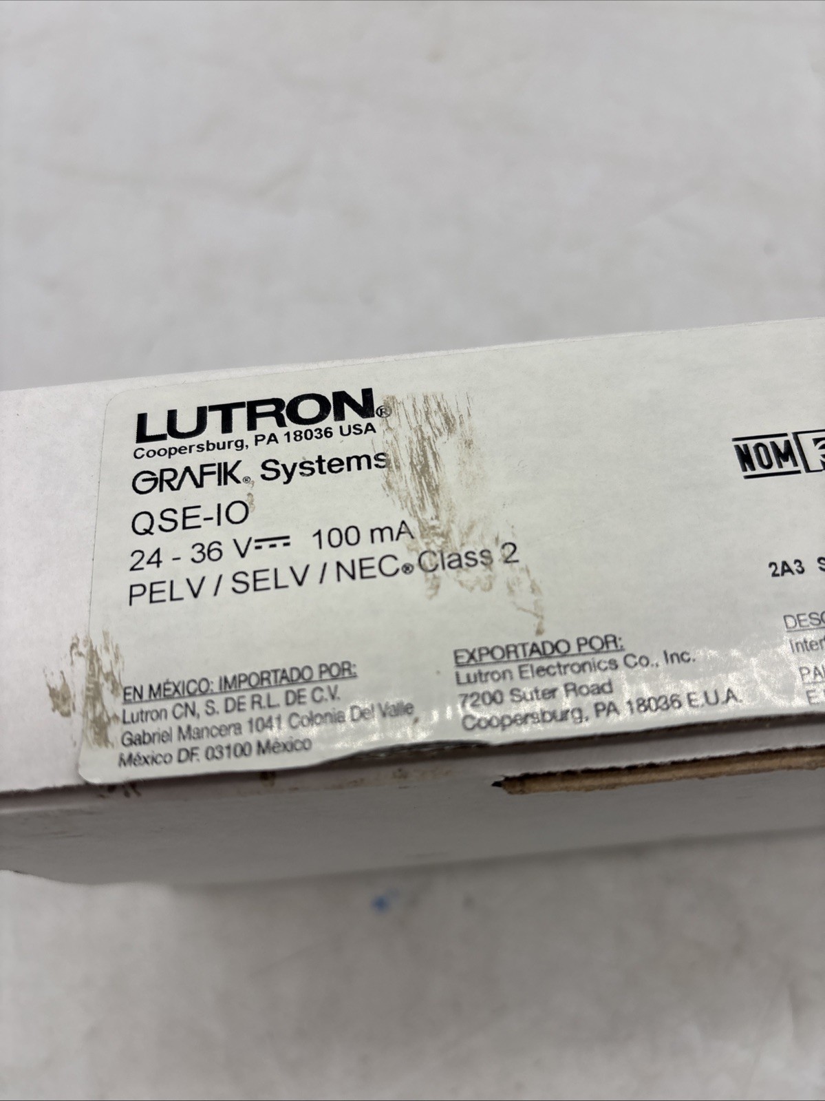 Lutron Grafik System QSE-IO Interface 24V Lighting Control Interface Module