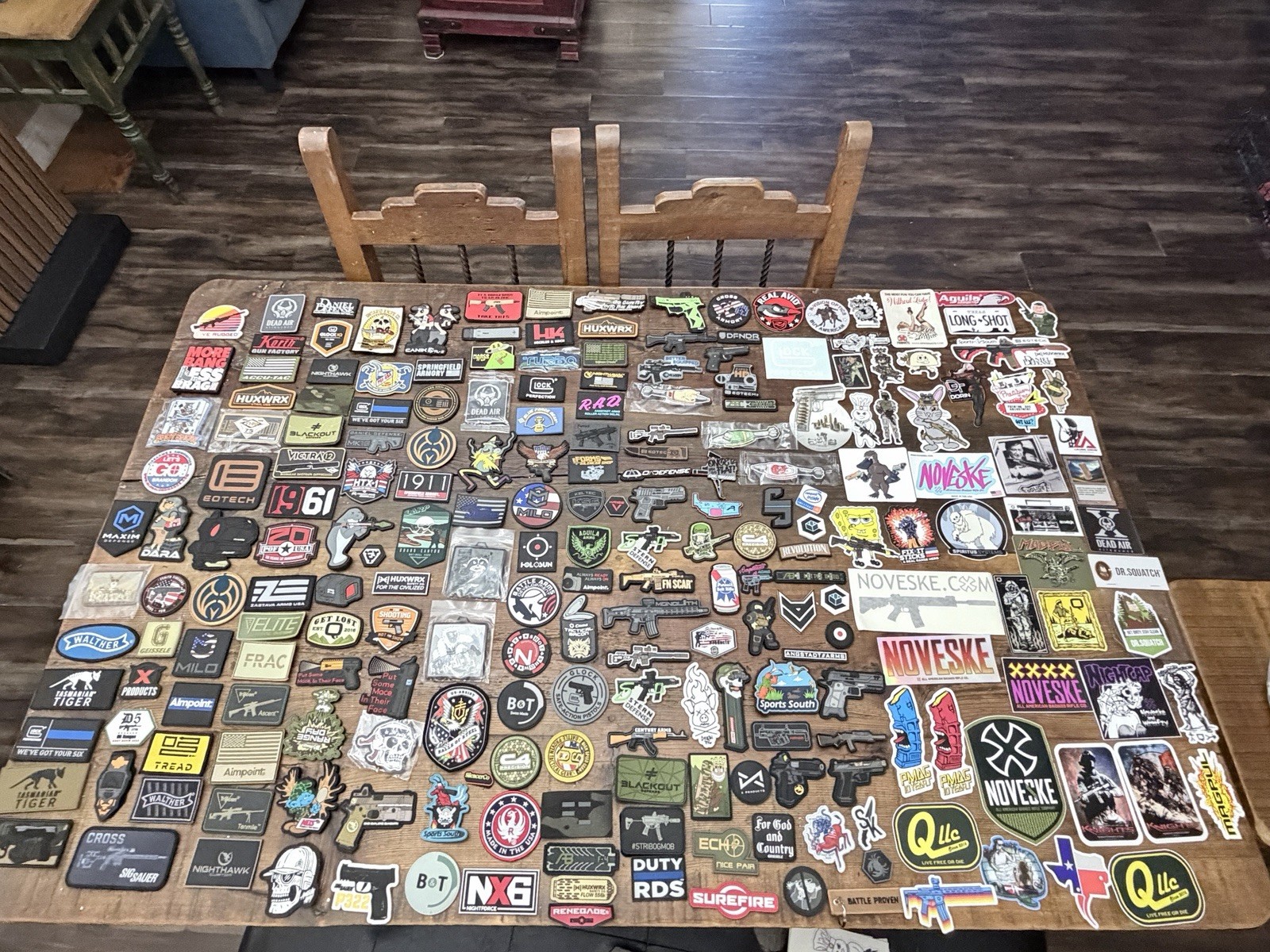 LARGEST SHOT SHOW PATCH LOT EVER OVER 175 PATCHES AND 125 STICKERS/DECALS RARE!