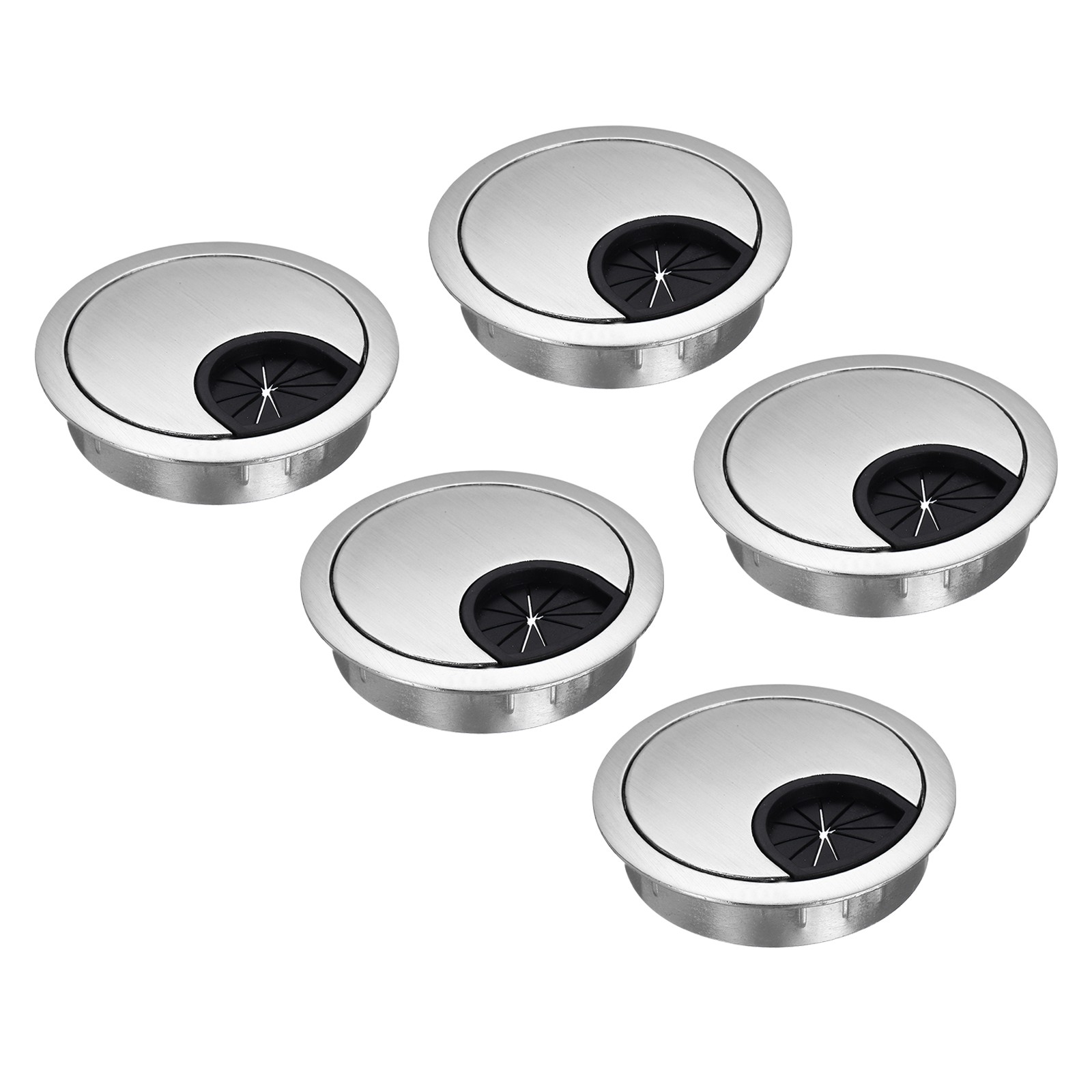 5 Pcs Desk Grommet 2.07 Inch,Zinc Alloy Desk Hole Cover,52.5mm,Silver