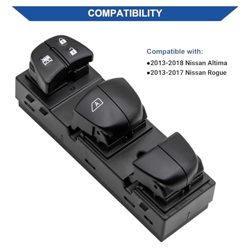 Master Power Window Switch Control Button Front Left Driver Side Compatible