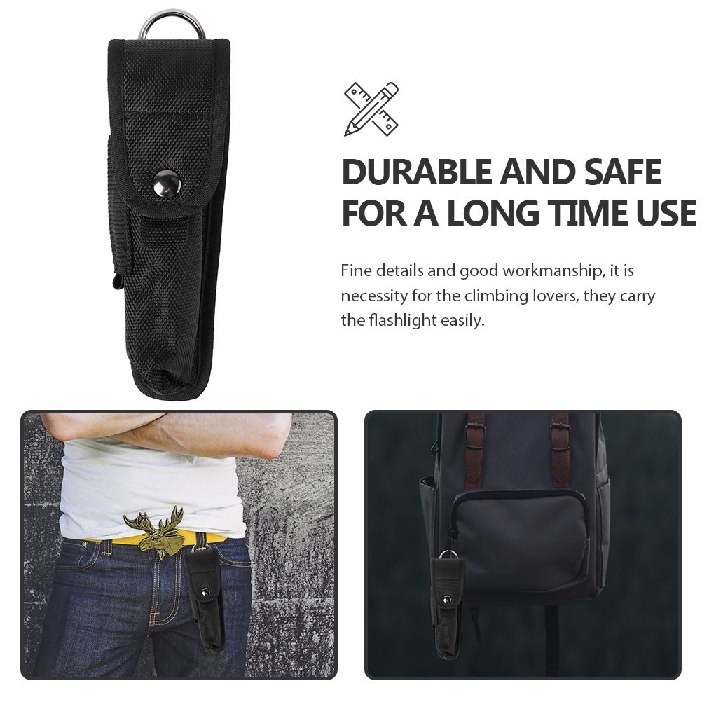 2 Pcs Multi-function Flashlight Pouch for Duty Belt Holder Portable