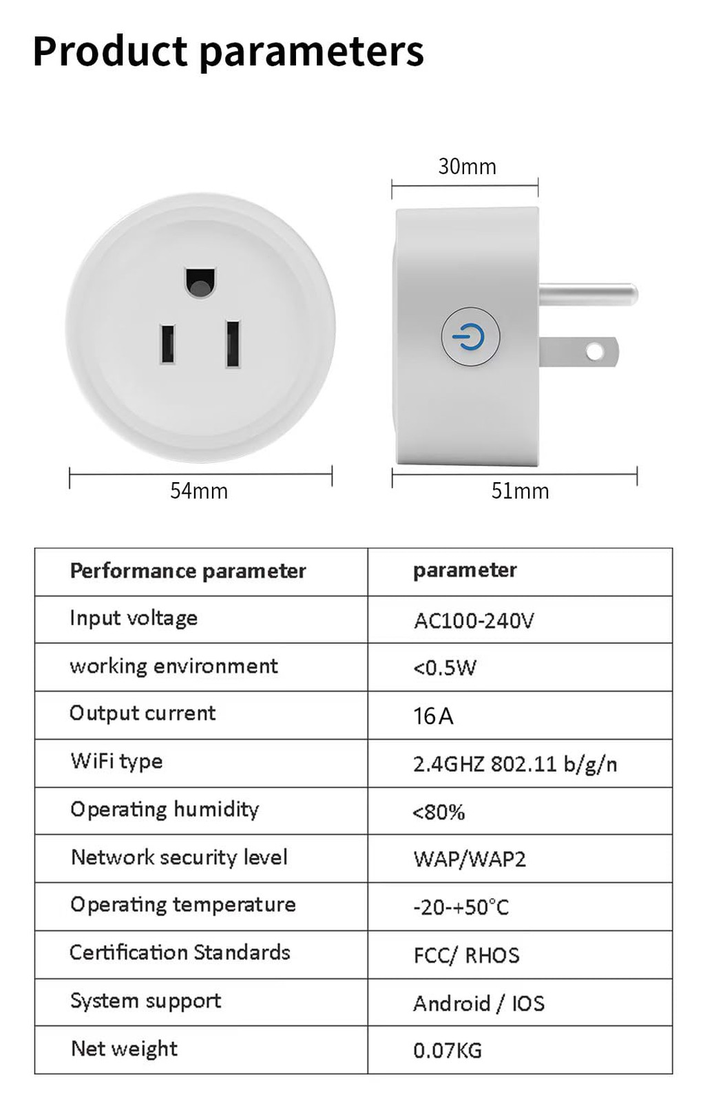Smart Plug, WiFi Outlet 16A 2200W Compatible with Alexa Google Assistant, Smart