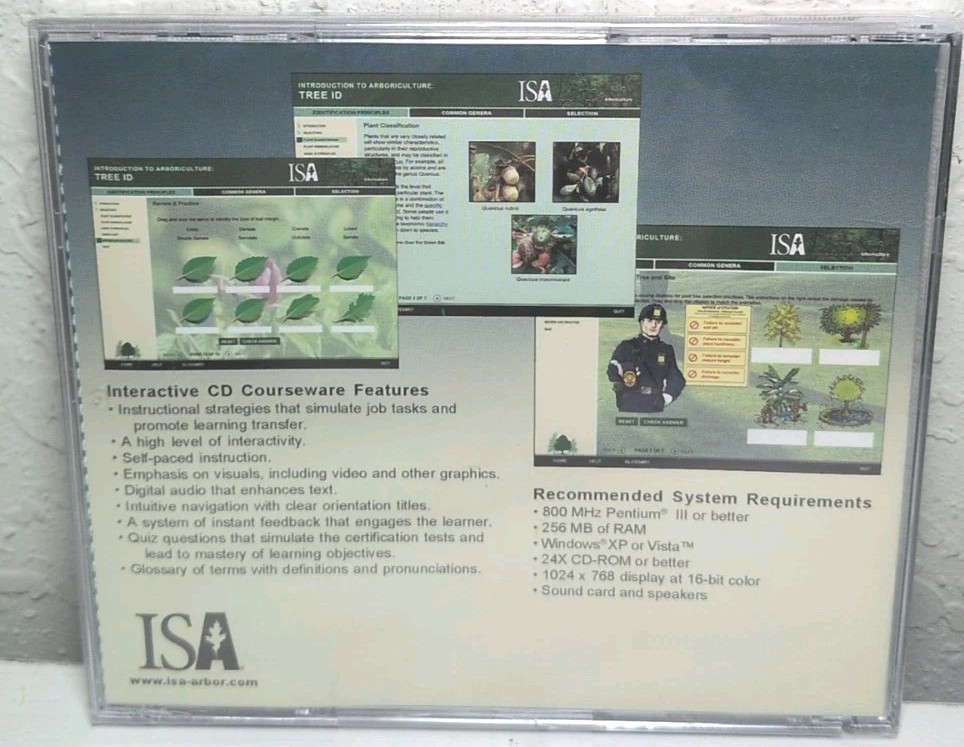 ISA Intro Arboriculture Tree Identification & Selection PC CD-ROM Brand New B76