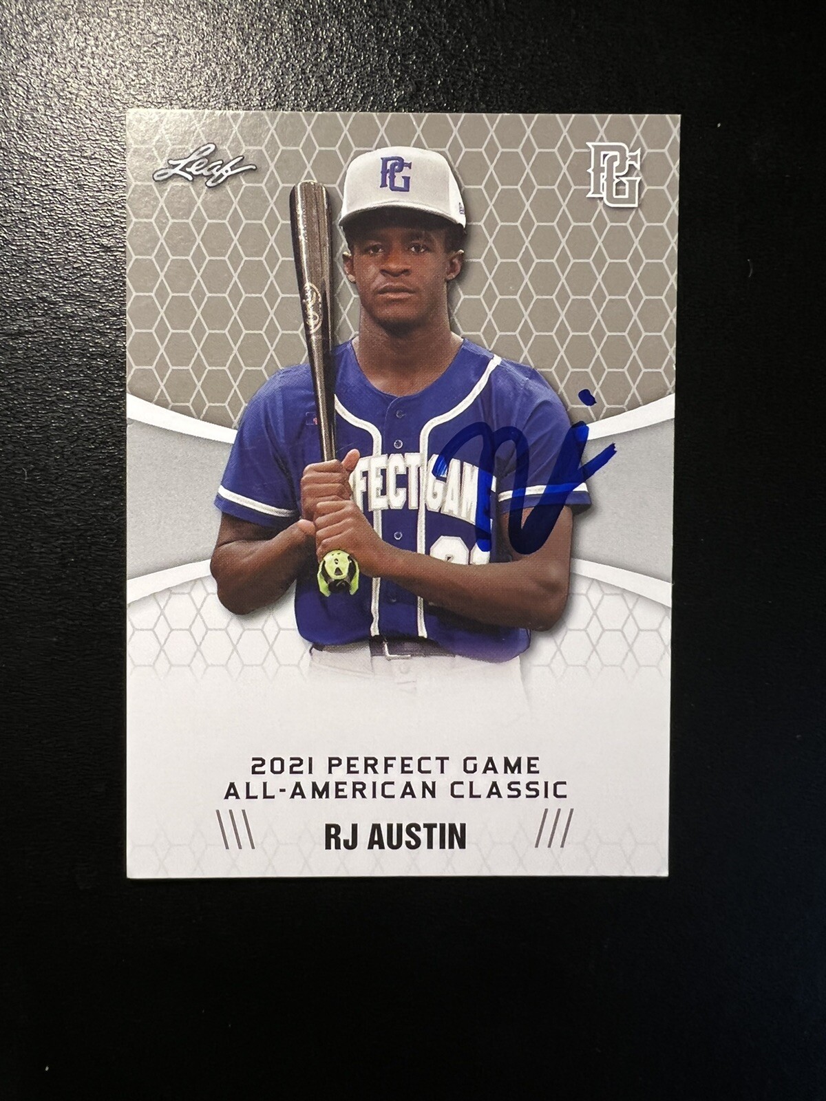 RJ Austin Signed 2021 Leaf Perfect Game All-American Classic Card #50