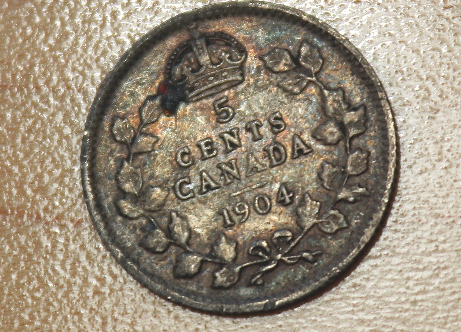 1904 Canada 5 Cents Silver