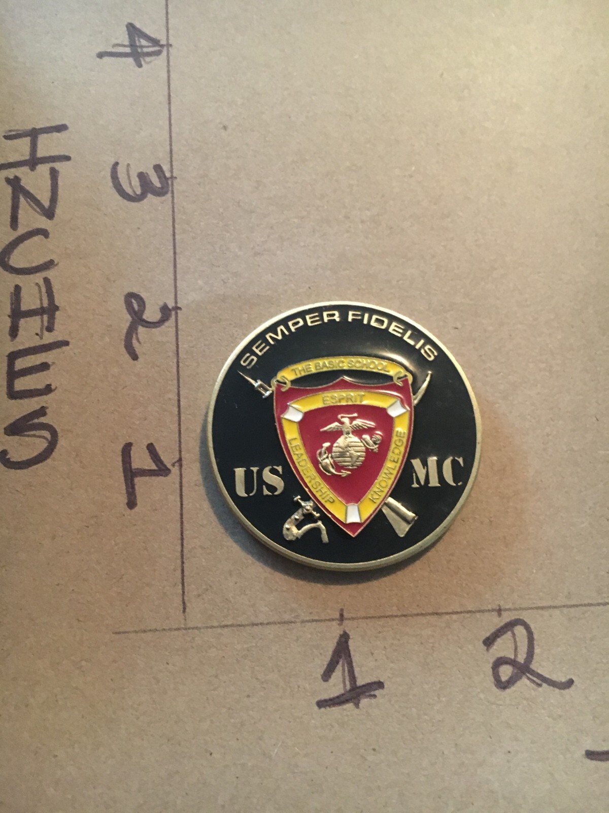 USMC Marine Corps The Basic School CHALLENGE COIN 5/6/25