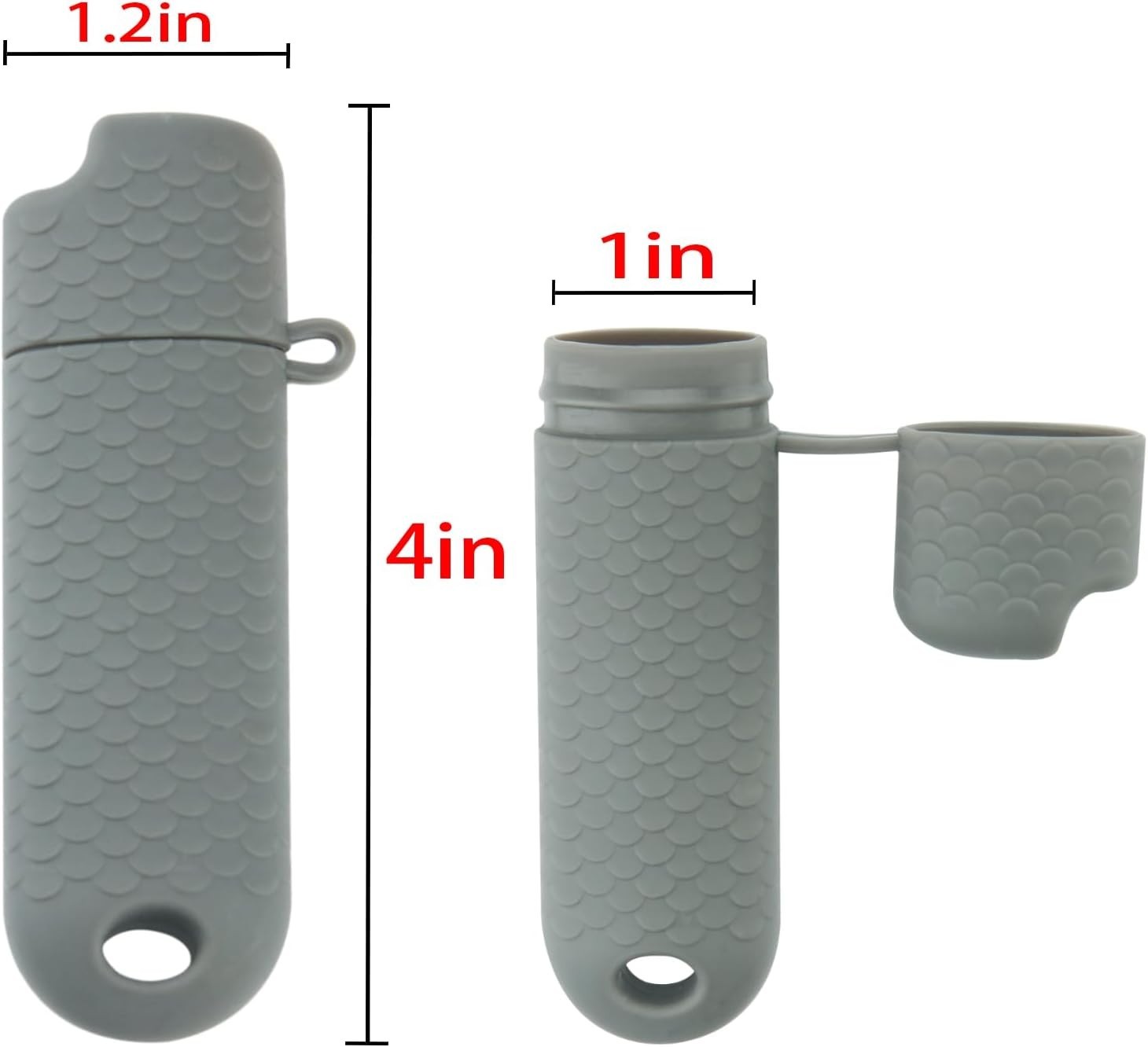 2 Pack Gray Waterproof Lighter Case for BIC New
