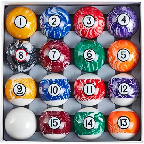 Billiard Balls Set 16 Pool Table Balls Marble Premium