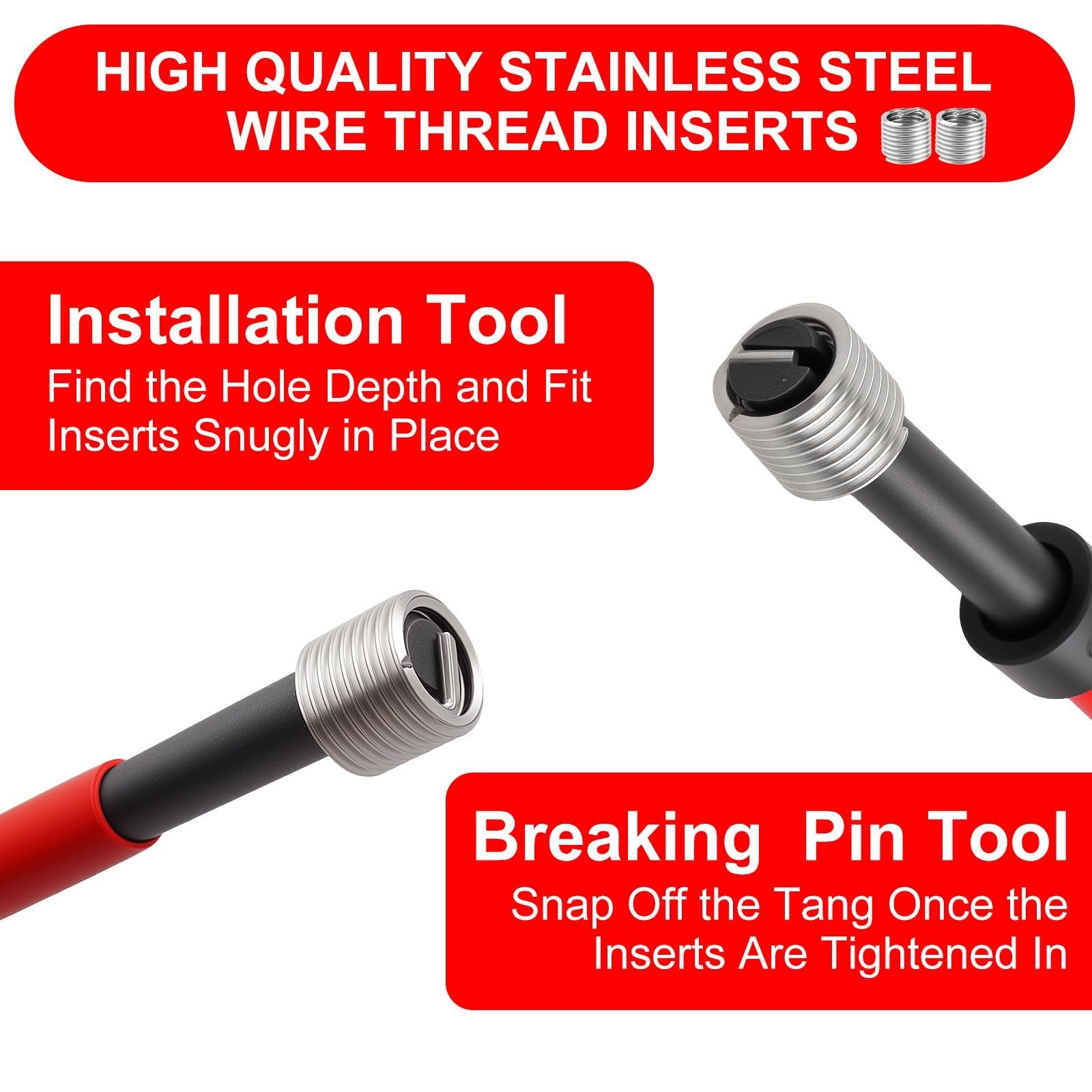 Metric Thread Repair Insert Kit M10x1.5mm | Rethreading Tool Set with HSS Drill