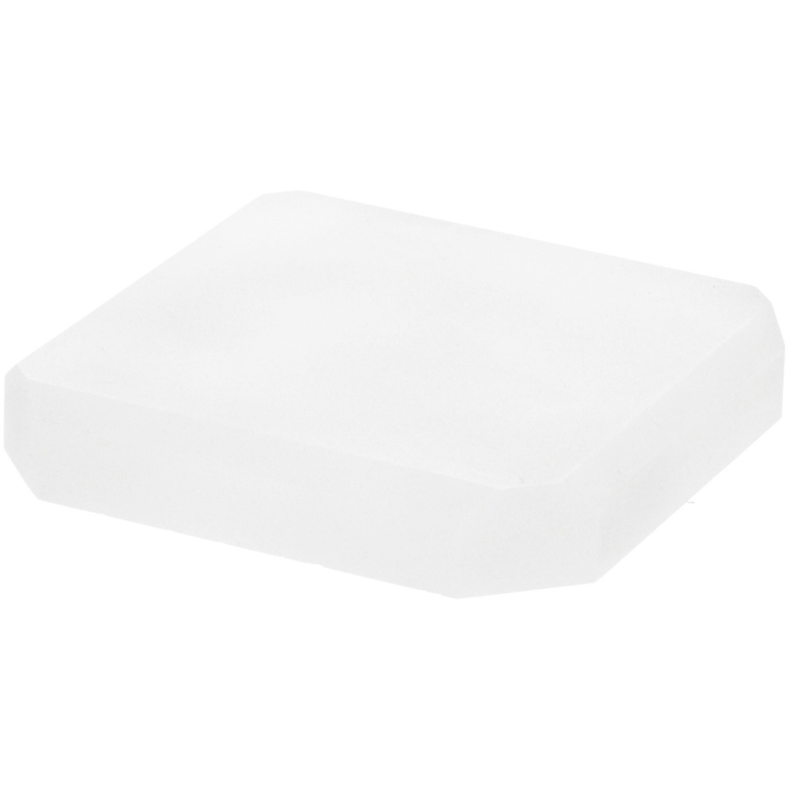 Plymor Frosted Acrylic Beveled Corner-Cut Display Base, 4" W x 4" D x 0.75" H