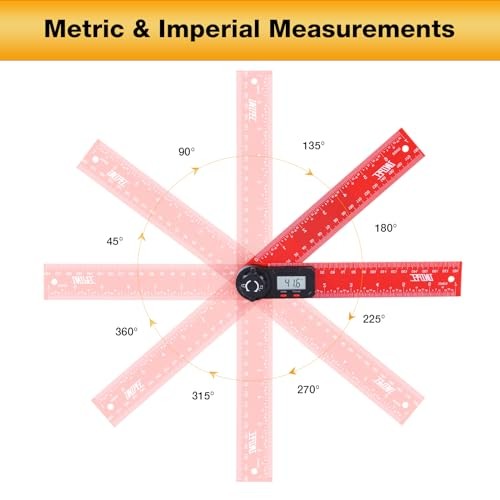 Digital Angle Finder Protractor, 7" / 200 mm Angle Measuring Tool Enhanced ABS
