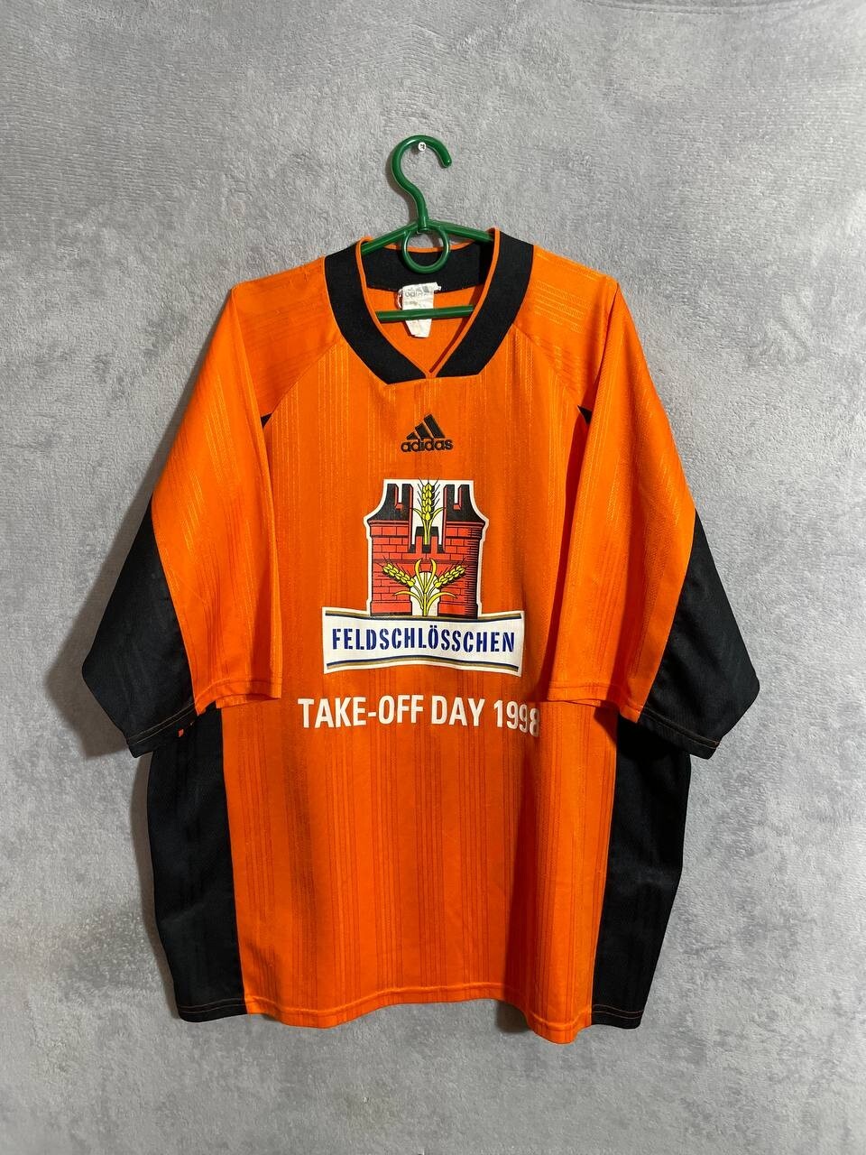 Adidas Vintage Jersey Football Soccer Shirt Orange Trikot Men Size XL