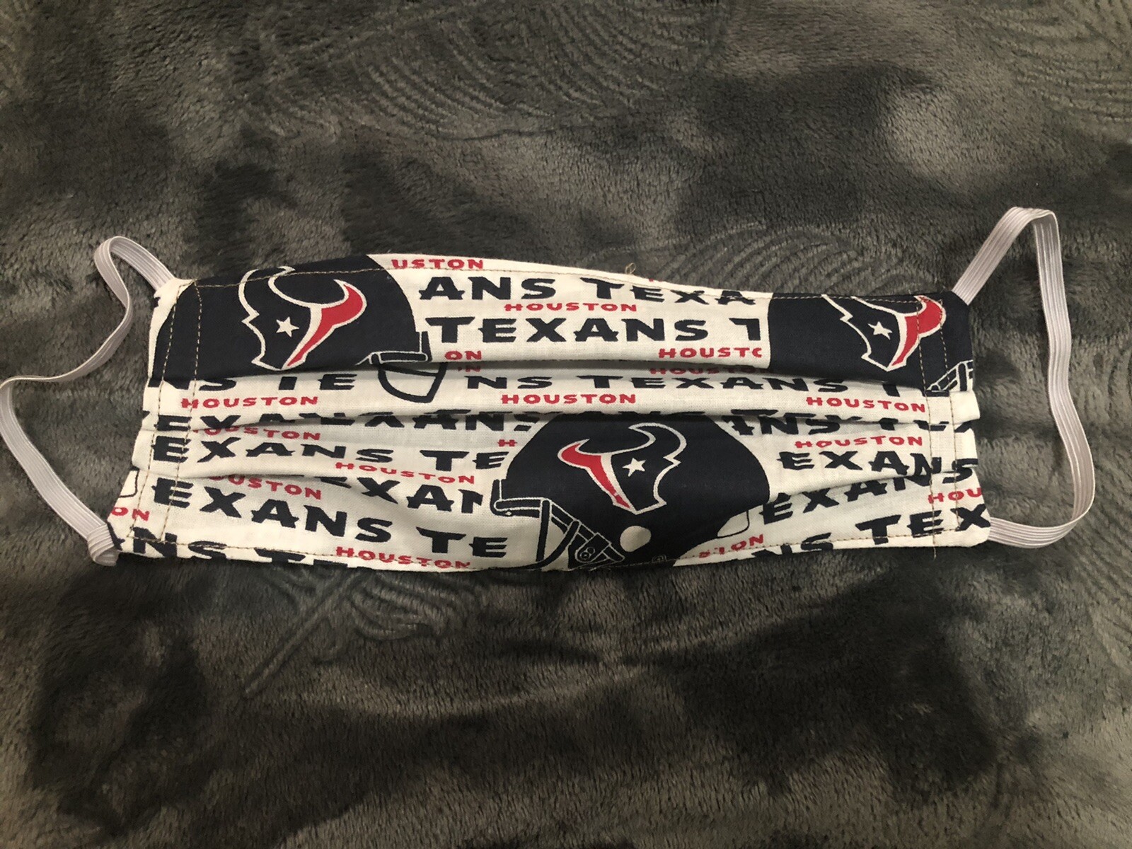 1 Houston  Texans MASK REUSABLE 3 Pleat WASHABLE Reversible . USA Made.
