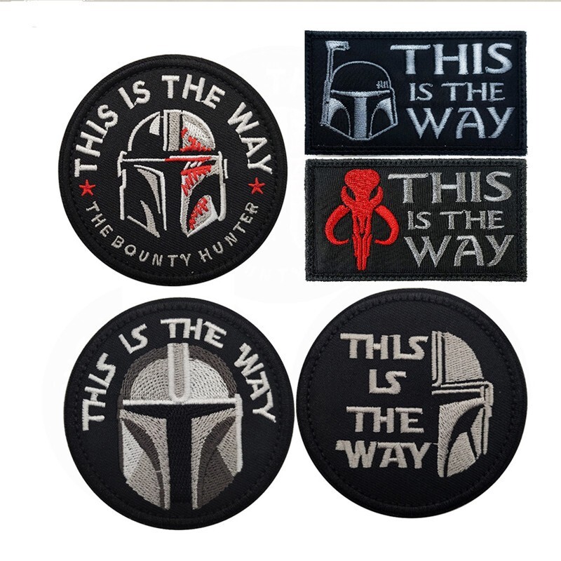 5Pcs This is the way Mandalorian Star wars Tactical Military Army  Hook Patch