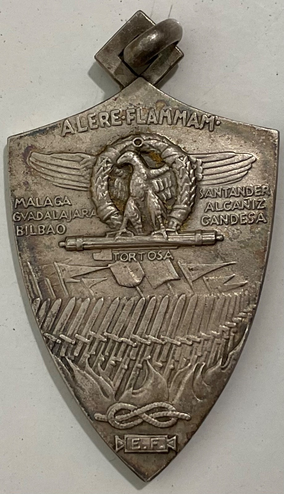 GUERRA DI SPAGNA DIVISIONE CC.NN. XXIII MARZO FIAMME NERE MEDAGLIA ARGENTO OMS