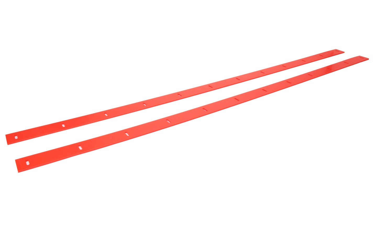 FIVESTAR Wear Strip - Molded Plastic - Fluorescent Red - 2019 Late Model - Pair