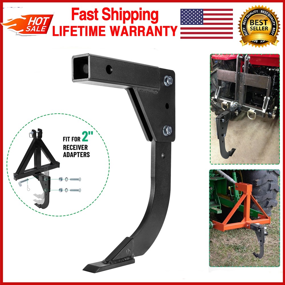 Upgraded Hitch Lawn Mounted Ripper Garden Plow W/2" Receiver for ATV/UTV Tractor