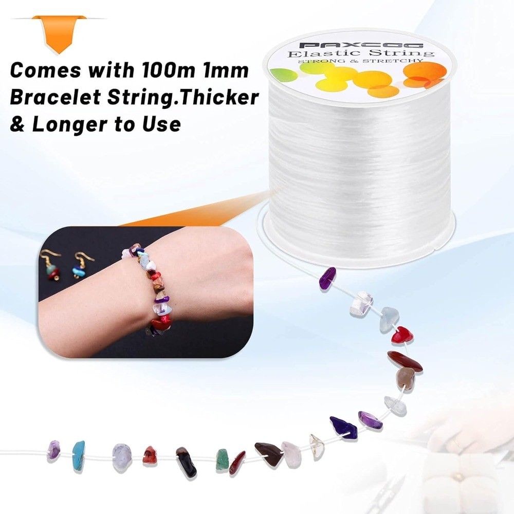 Stretch Elastic String Cord for Jewelry Making Bracelet Beading White 1mm