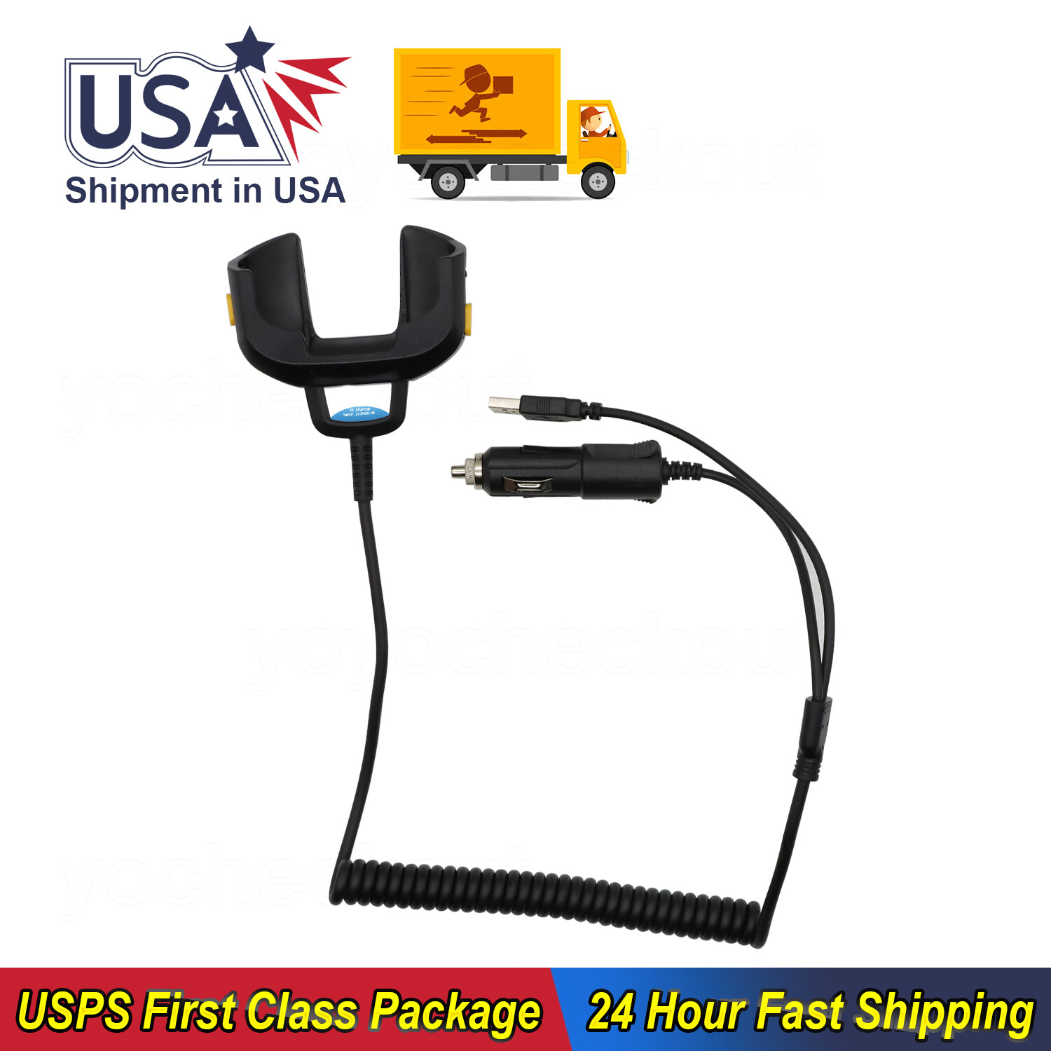 For Motorola Zebra TC70 TC75 TC77 CHG-TC7X-CLA1-01 DC Vehicle Car Charger Cable