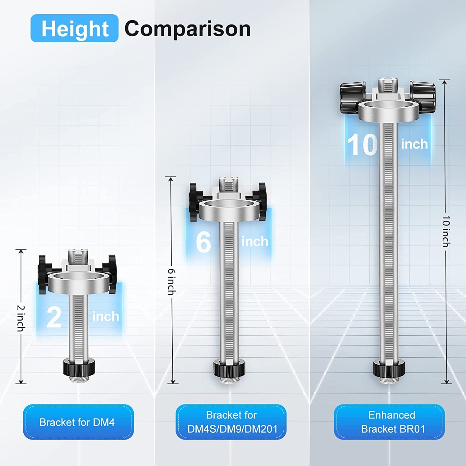 TOMLOV Digital Microscope Stand 26cm Universal Adjustable Holder for DM201 pro
