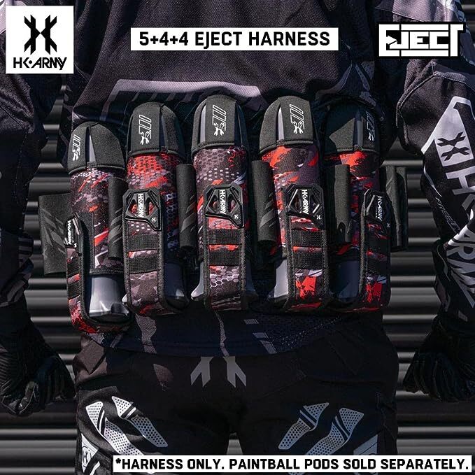 HK Army 5+4 Eject Paintball Harness Pod Pack - Scorch